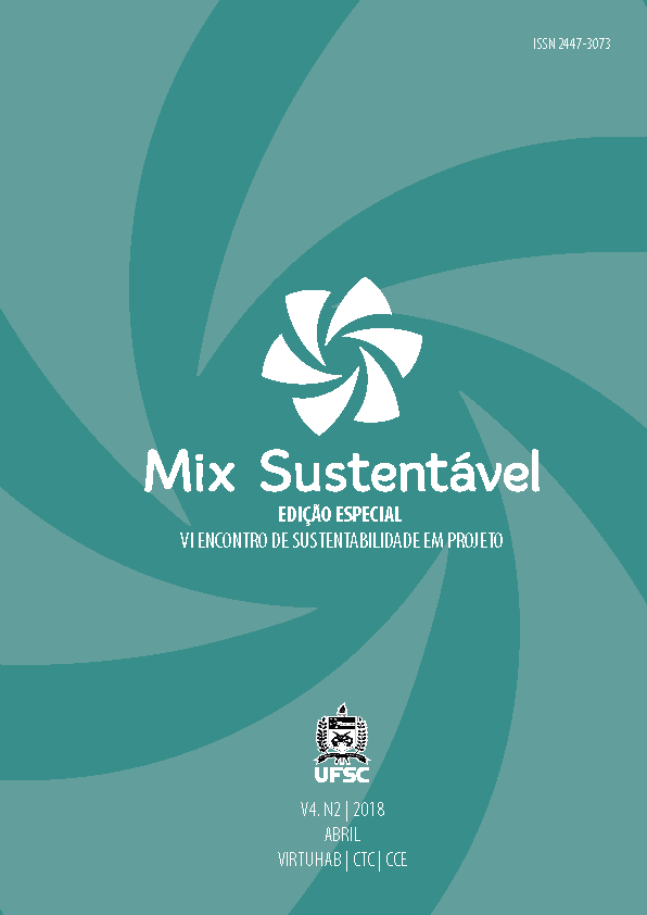 					Ver Vol. 4 Núm. 2 (2018): Mix Sustentável (edição especial - VI ENSUS)
				