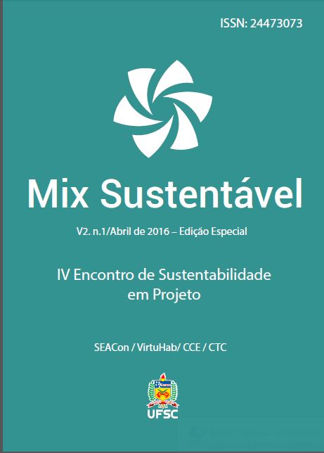 					Visualizar v. 2 n. 1 (2016): Mix Sustentável (edição especial - IV ENSUS)
				