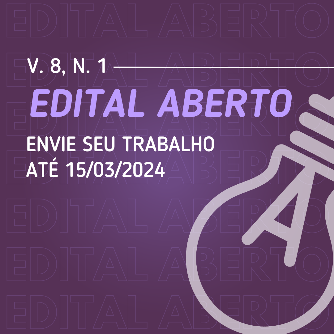 Arte com a logo estilizada da Avant, anunciando "v. 8, n. 1. Edital aberto, envie seu trabalho até 15/03/2024".